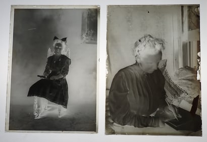 5 Glass Negatives of Women
