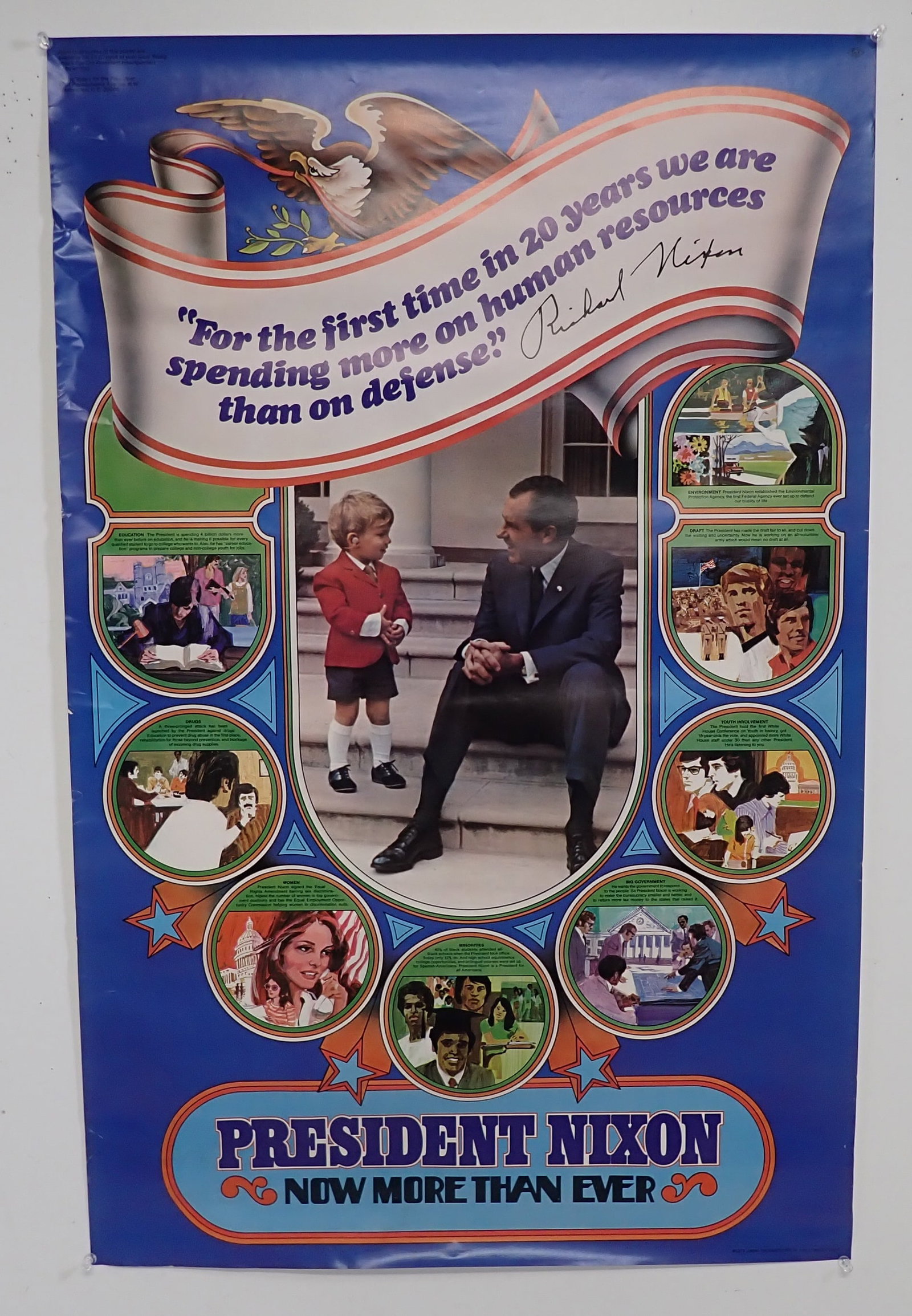 1972 President Nixon Political Poster: Jimini Productions original poster ! Approx 22" x 34". Shipping available