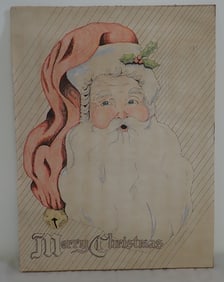 R. Schofield Mixed Media Santa