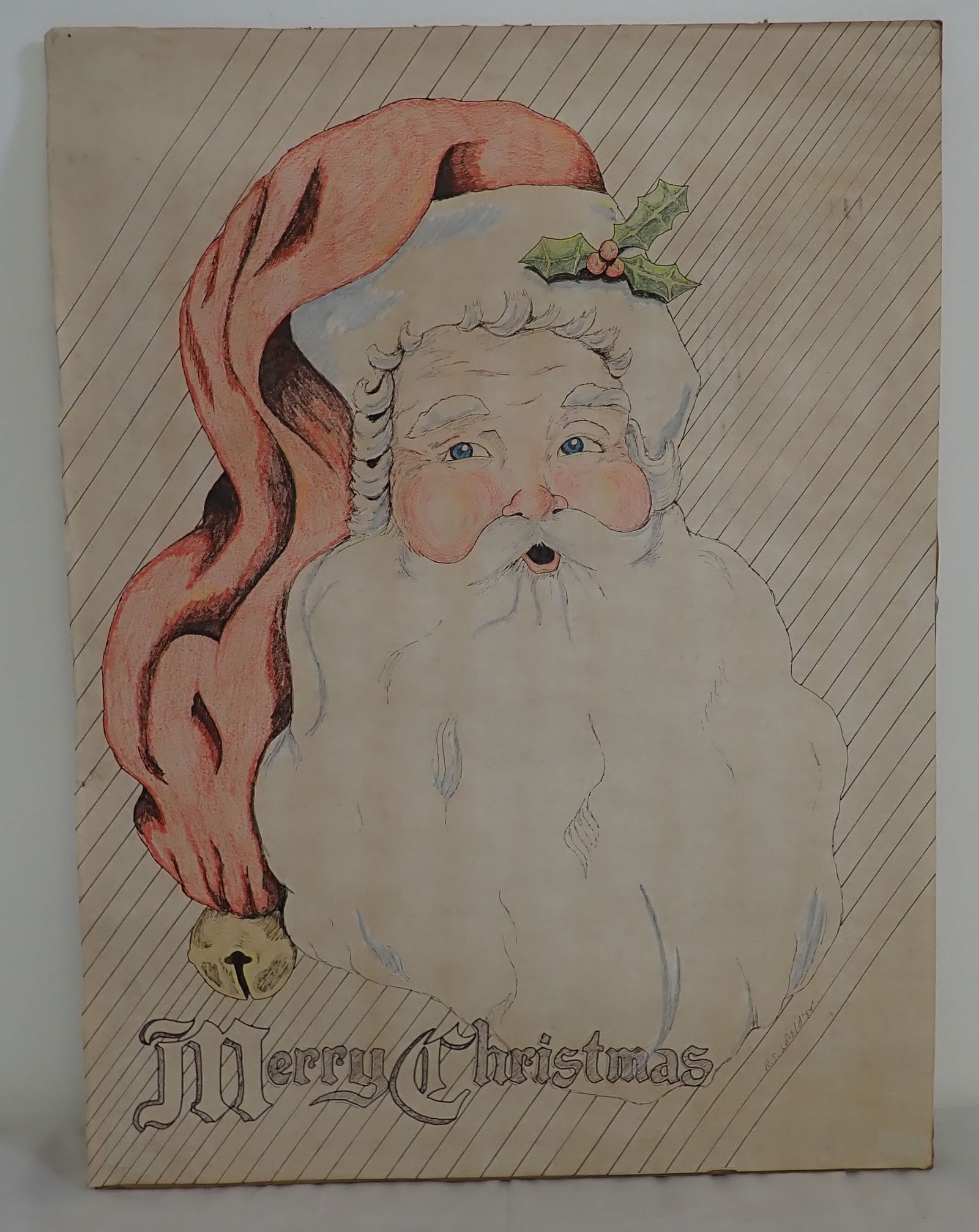 R. Schofield Mixed Media Santa (1 of 3)