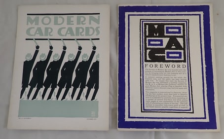 Society of Modern Art & Modern Car Cards Illustration