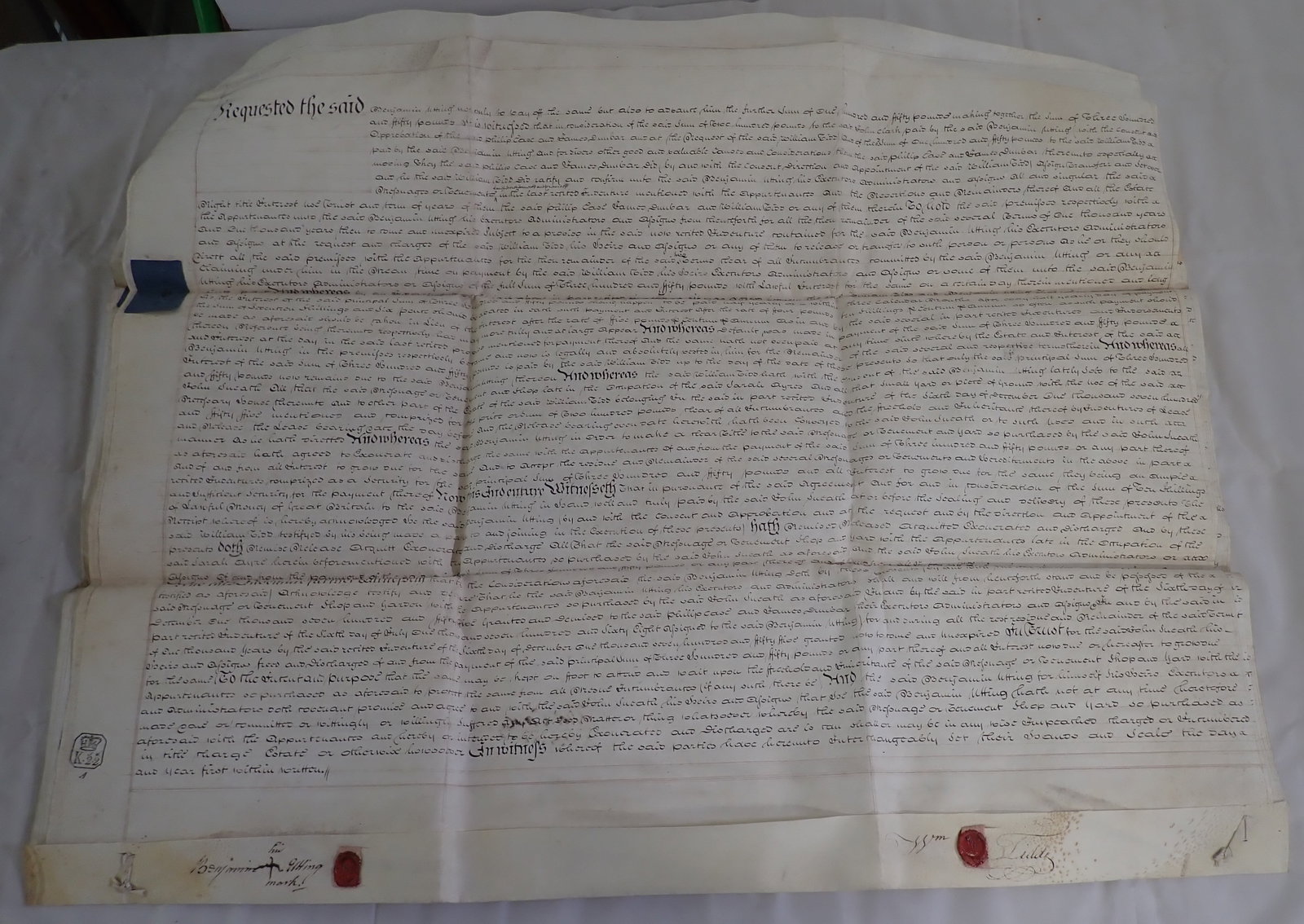 1773 Great Britain Declaration / Indenture (1 of 20)