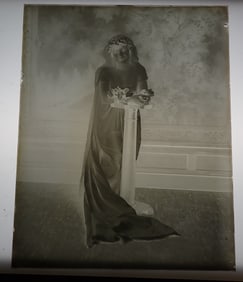 Anna Hamilton Bride Glass Plate Negative