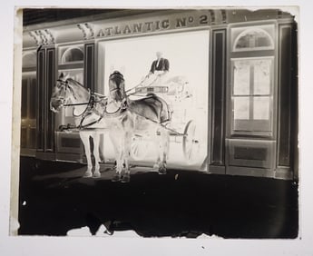 Horse Drawn Fire Engine Glass Negative Atlantic No. 2