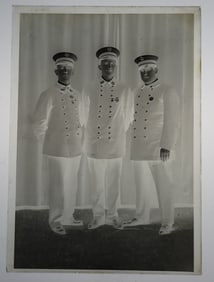 Glass Plate Negative of 3 Firemen