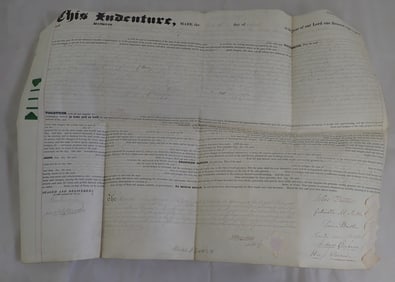 1845 Indenture John Butler Philadelphia