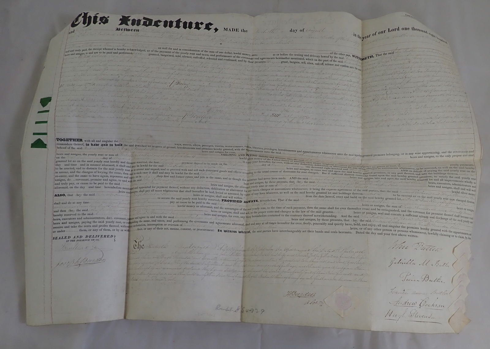 1845 Indenture John Butler Philadelphia (1 of 18)
