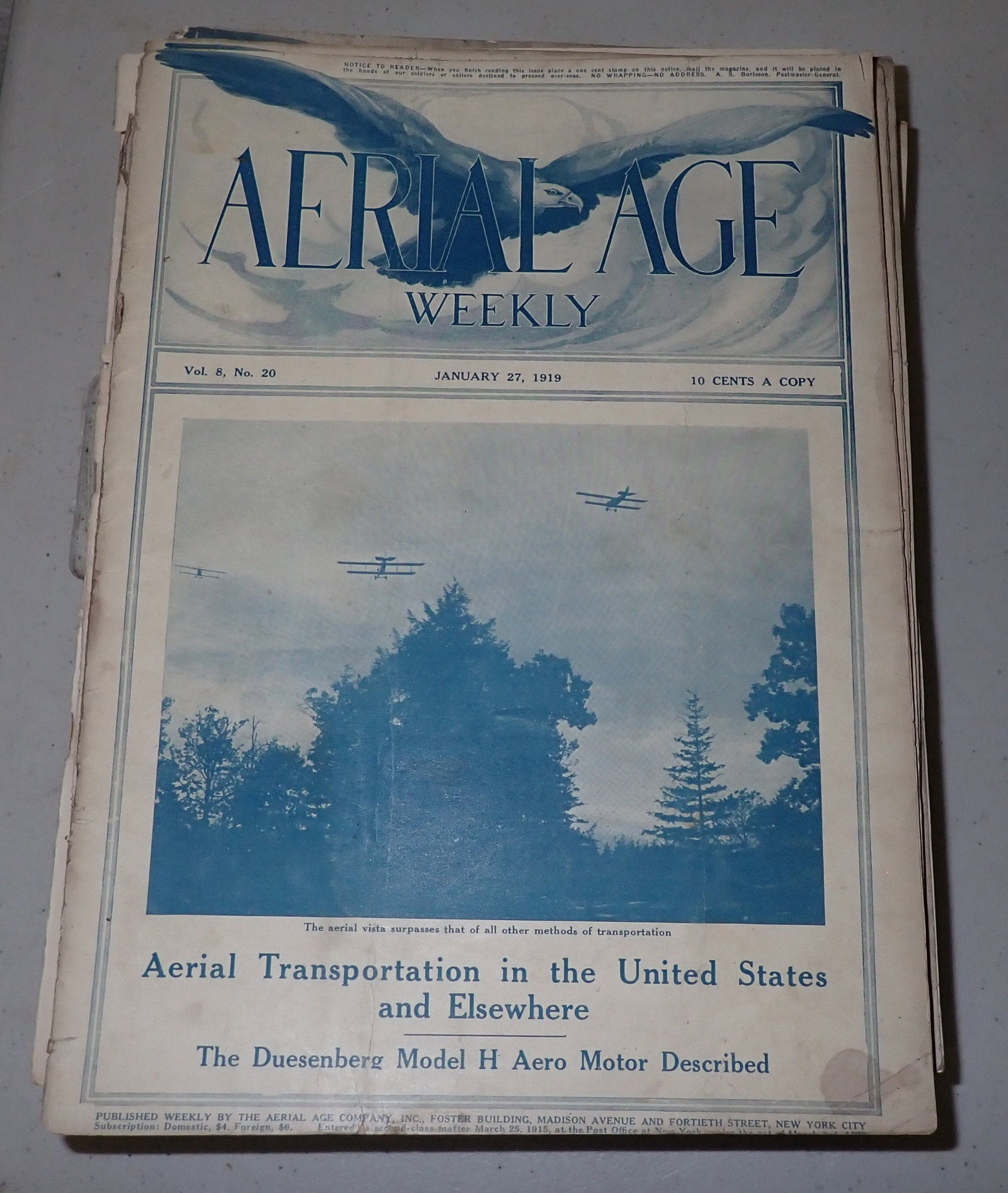 20 Aerial Age Magazines 1916 - 1920: Shipping available