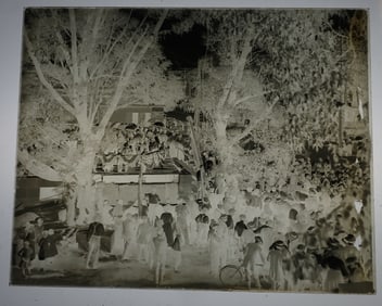 Town Celebration Glass Plate Negative