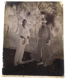 Man & Clown Glass Negative