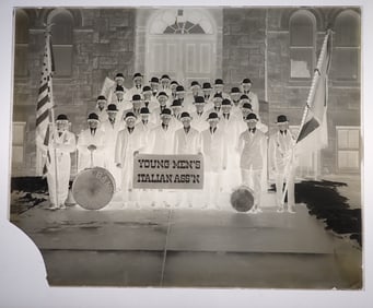 Young Men's Italian Association Glass Negative