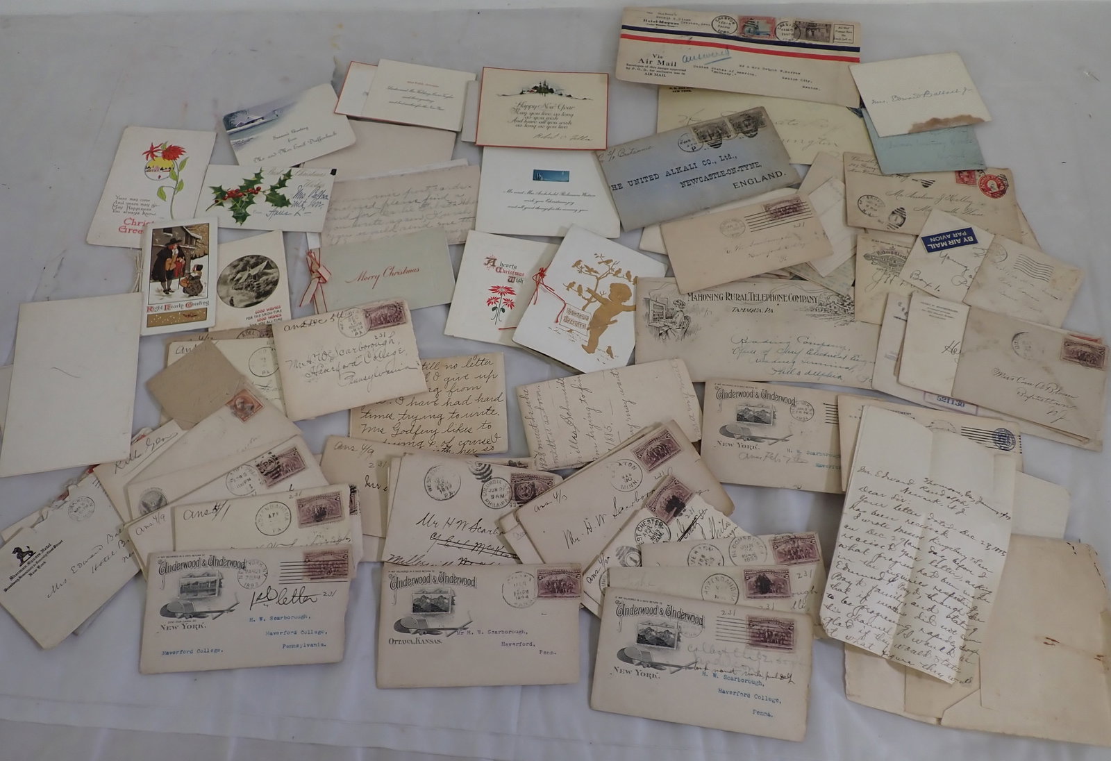 Letters , Stamped Envelopes , Misc Ephemera: Shipping available
