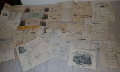Billheads / Receipts & Letters incl Phoenix Hose Co