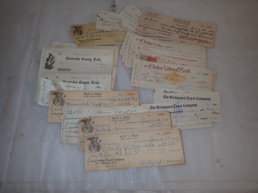 Cancelled Checks incl Riley Maus Cigar Manufacturer