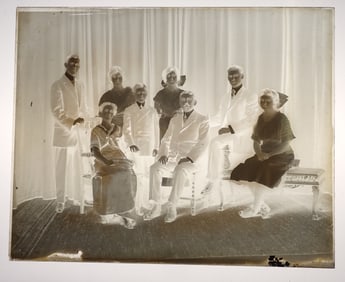 6 Glass Negatives of People