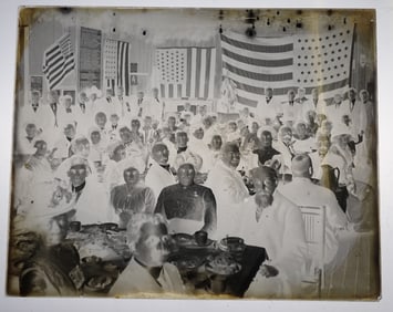 Fire Hall Glass Plate Negative