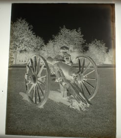 Girl Posing on Cannon w/ Camera Negative