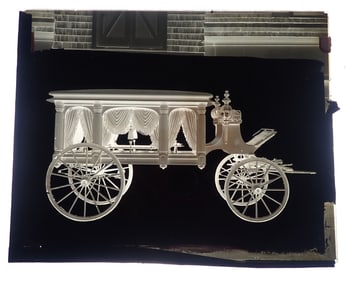 Horse Drawn Hearse Glass Plate Negative