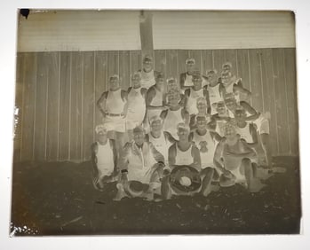 Volunteer Lifesavers Group Glass Negative