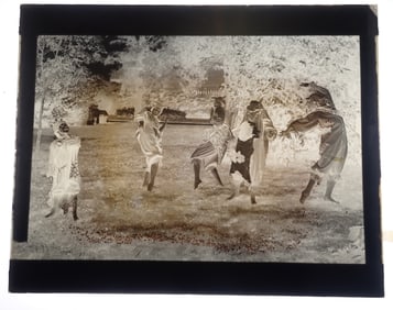 Dancing Actors Glass Negative