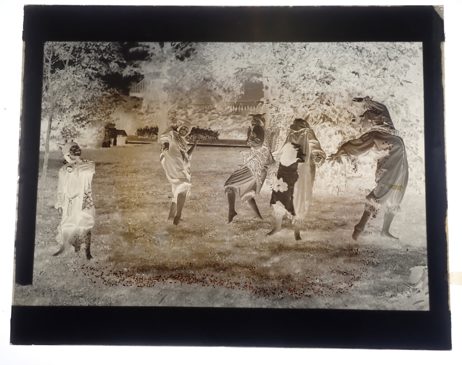 Dancing Actors Glass Negative: Approx 8" x 10". Shipping available