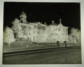 Building w / Man in Foreground Glass Negative