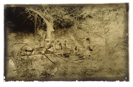 Gentlemen w/ Soldiers ? Glass Negative