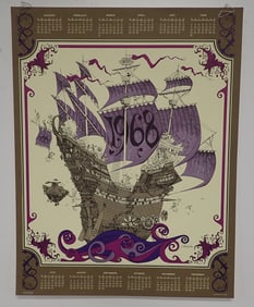 1968 David Schiller J. Michaelson Calendar Rock Poster