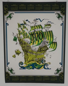 1970 Trend Graphics Blacklight Calendar Poster