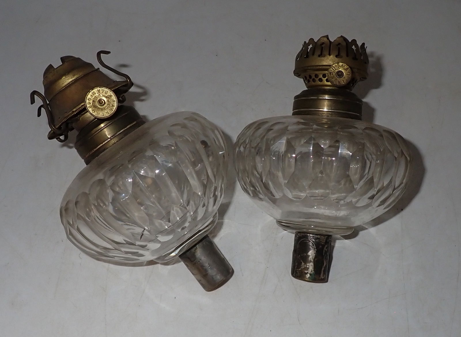 2 Early Peg Oil Lamps (1 of 6)