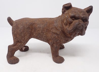 Cast Iron Dog Still Bank