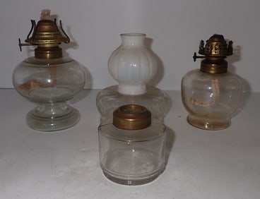 4 Miniature Oil Lamps incl Glow
