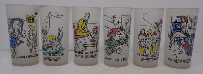Vintage Adult Humor Drinking Glasses