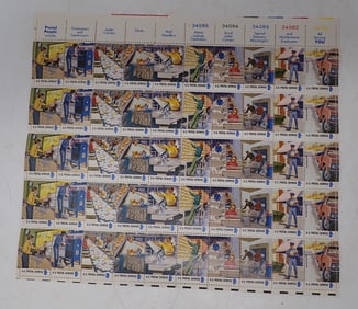 Sheet of 8 Cent Stamps
