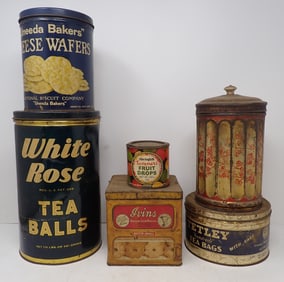 National Biscuit , Taveners Fruit Drops & Misc Tins