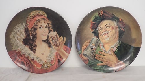 2 Falstaff Repro Advertising Brewing Advertising Trays