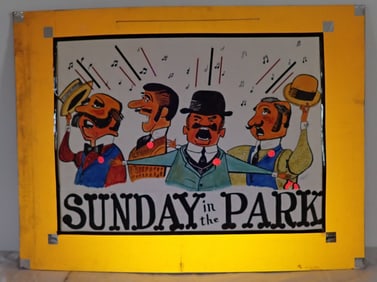 1967 Art Trippanera Sunday in the Park Glow Poster