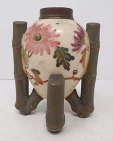 Oriental Style Oil Lamp w/ Bamboo Legs