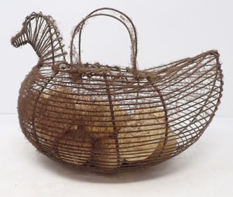 Wire Chicken Egg Basket