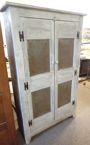 Country Style Pie Safe w/ Pierced Tin Panels