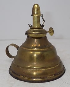 1866 E.F. Rogers Brass Oil / Whale Oil Finger Lamp