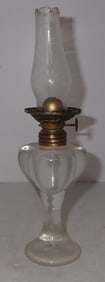 Early Art Glass Miniature Oil Lamp