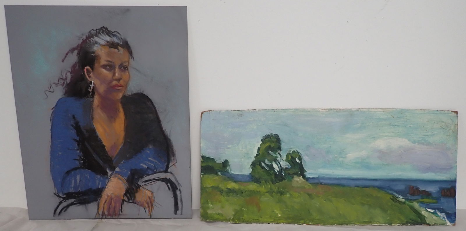 Rhoda Yanow Oil & Pastel on Board: Pastel on board is appprx 165" x 20". Shipping available