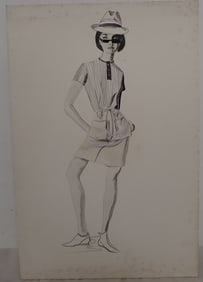 5 Rhoda Yanow Fashion Drawings / Watercolors