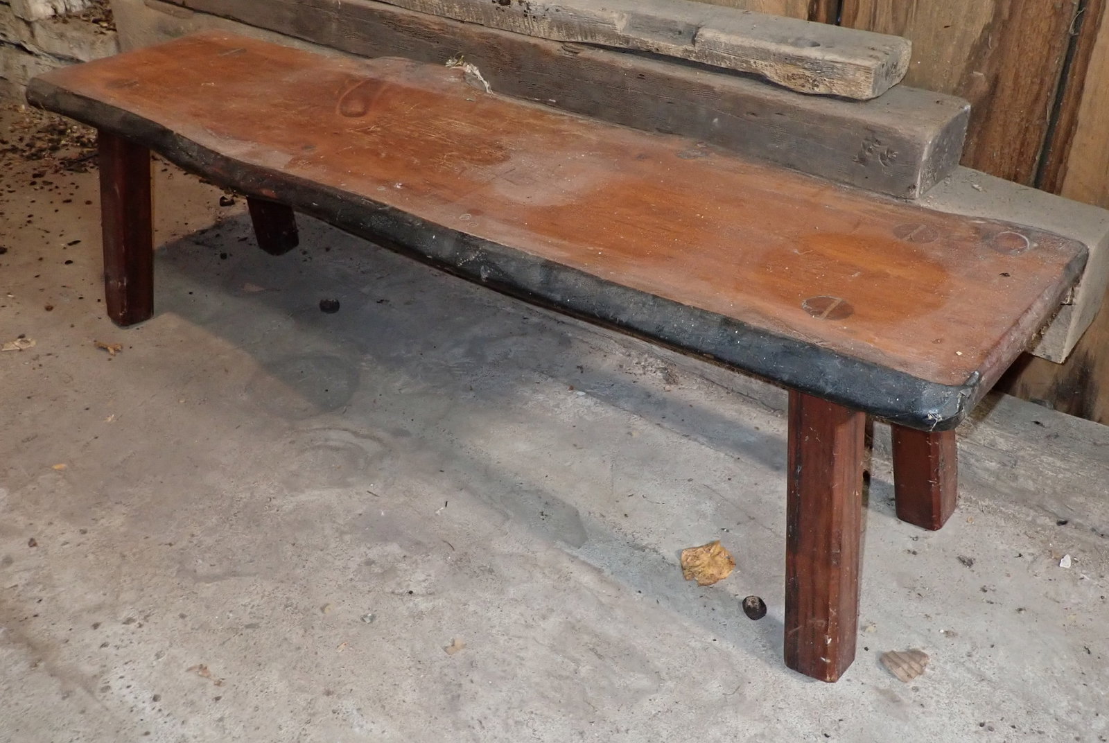 Natural Edge Bench: Approx 19" x 59 1/2" x 16 1/2" tall. No in house shipping !