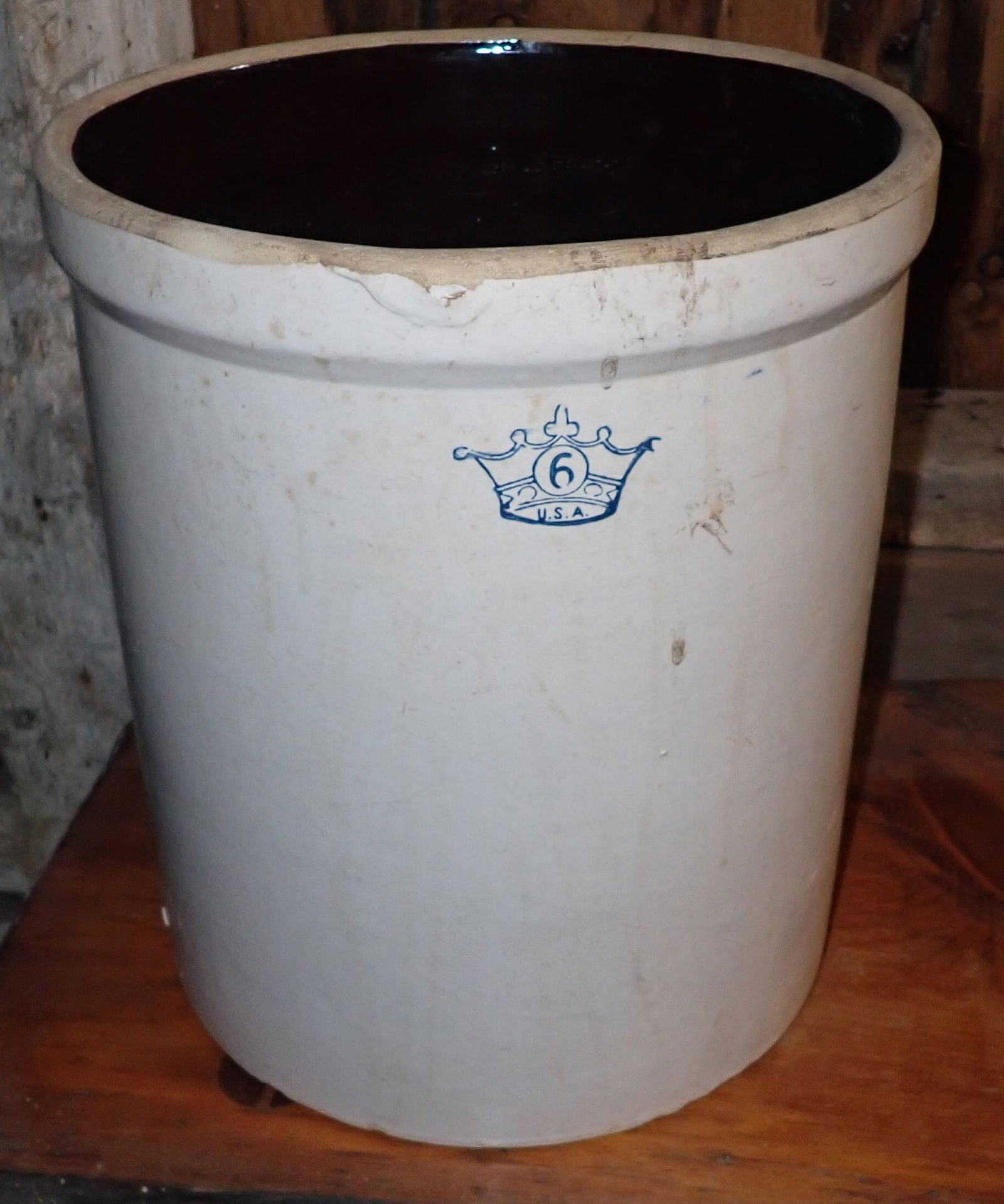 6 Gallon Stoneware Crock (1 of 2)