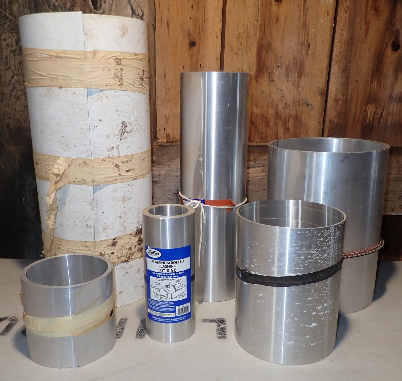 Aluminum Rolled Flashing: Largest is approx 24" wide. No in house shipping !