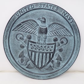 Brass United States Navy Plaque