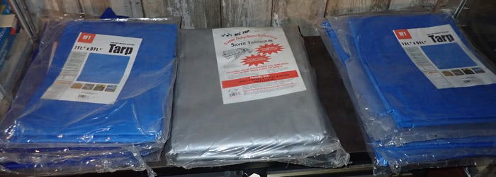 12 Tarps & Plastic Sheeting