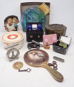 Playing Card Holder , Perfume, Bicentennial Plate & Misc